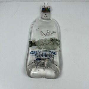 Grey Goose Vodka Slumped Melted Glass Bottle Tray Spoon Rest‎ Wall Decor 1 Liter
